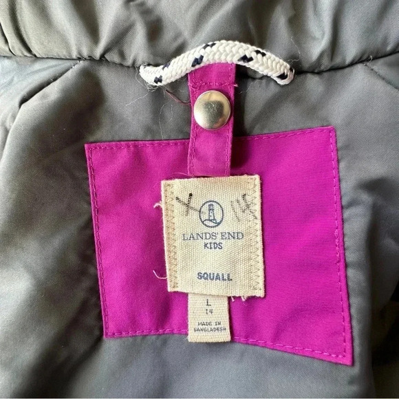 LANDS’ END | NWOT | KIDS SQUALL COAT | WATERPROOF INSULATED FLEECE LINED | SZ 14 - Picture 15 of 15